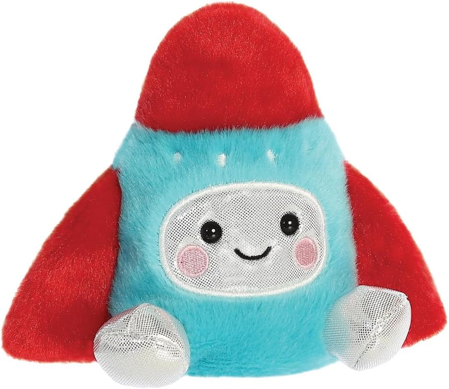 Aurora, 33780, Palm Pals Mars Rocket Ship 5In, Soft Toy, Blue & Red