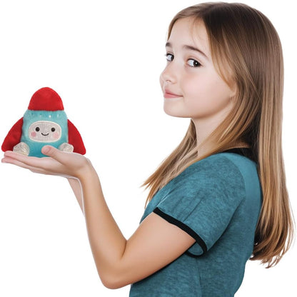 Aurora, 33780, Palm Pals Mars Rocket Ship 5In, Soft Toy, Blue & Red