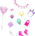 Barbie Accessories, Storytelling Set Dolls with Unicorn Theme, Styling Pieces & Party Decorations Like Balloon & Cotton Candy