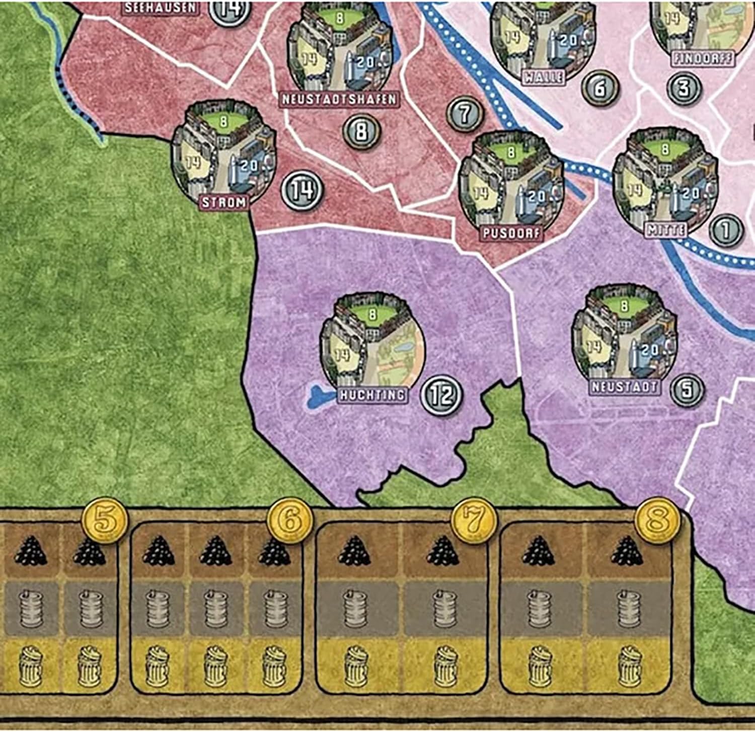 Rio Grande Games: Power Grid Bremen/Manhattan -Strategy Board Game, Electric Power Companies Competition, Economic Development, Ages 14+, 2-6 Players