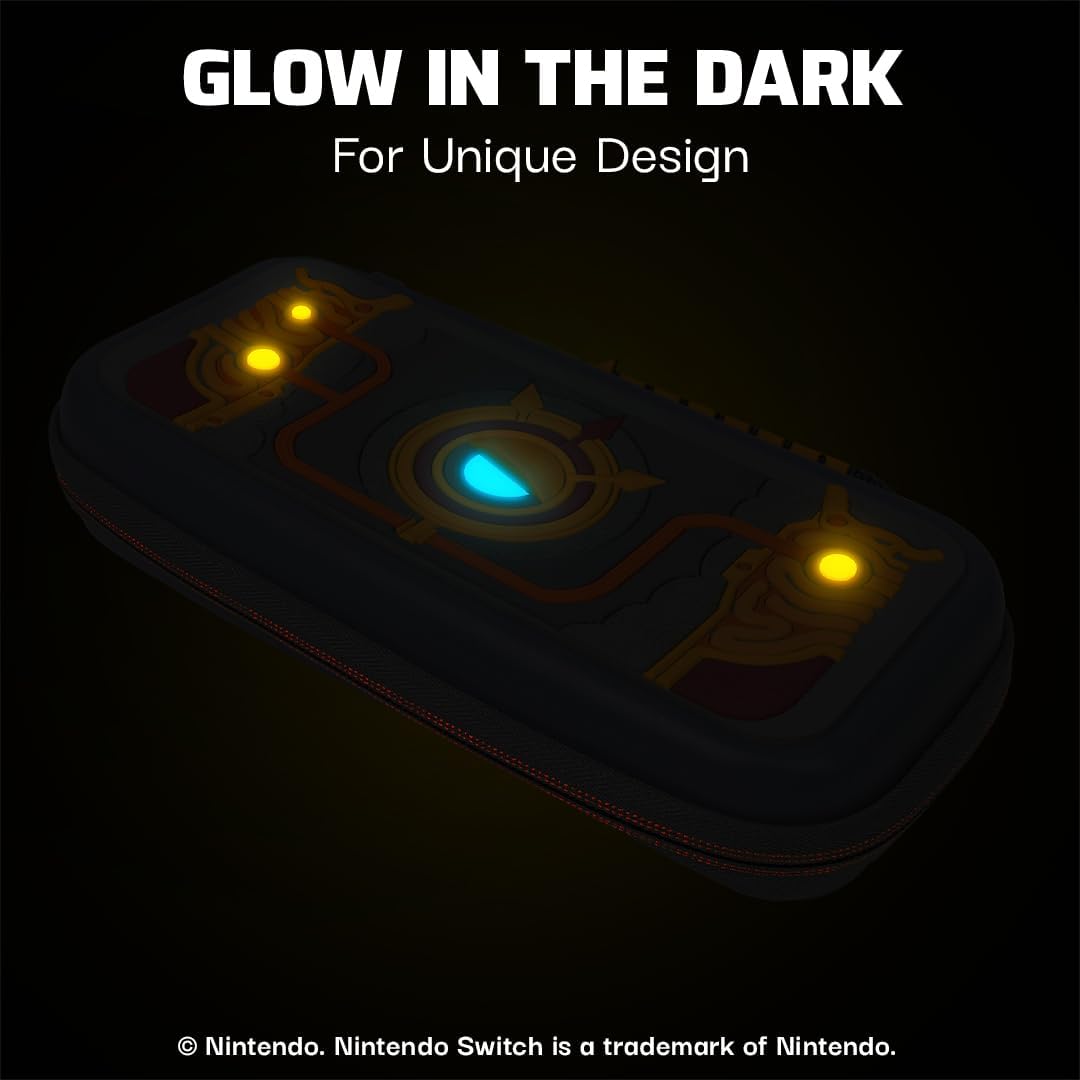 PDP Travel Case Plus GLOW for Nintendo Switch/Switch Lite/Switch OLED: Legend of Zelda Tears of the Kingdom Purah Pad 3D