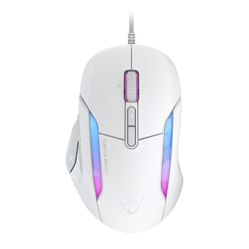 Turtle Beach Kone II – Draadloze Ergonomische RGB-Gamingmuis, Optische Sensor van 26K DPI, 23 Aanpasbare Invoerfuncties, 4D-Scrolwiel, Glijvakken van puur PTFE - Arctic White