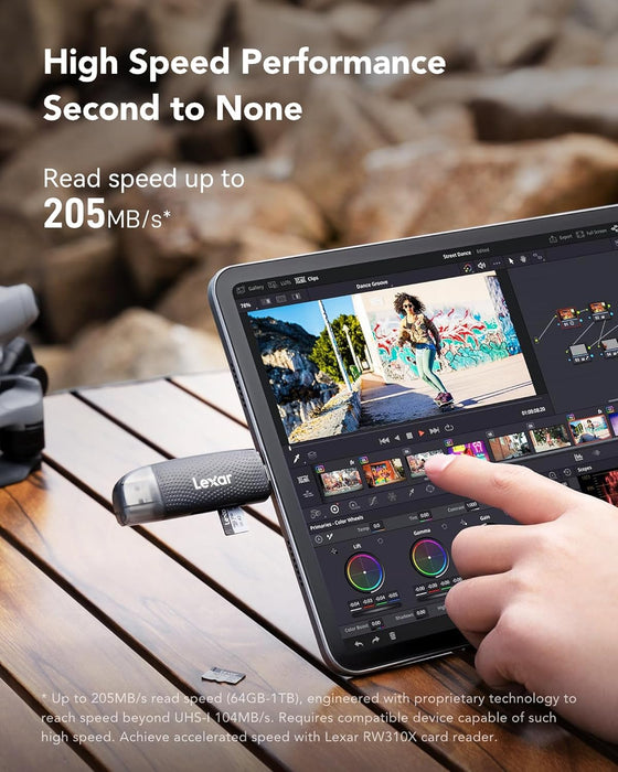 Lexar Silver Plus Micro SD-kaart, 64 GB, Microsdxc TF-kaart tot 205 MB/s lezen, 100 MB/s schrijven, Micro SD geheugenkaart + adapter, A2, U3, Klasse 10, V30, Full HD en 4K UHD Video