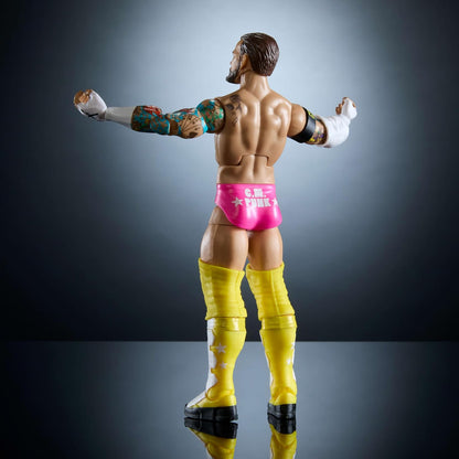 Mattel WWE Elite Collection - CM Punk, personaggio collezionabile Series 113, action figure articolata e con mani intercambiabili, giocattolo per bambini, 8+ anni, JCH87