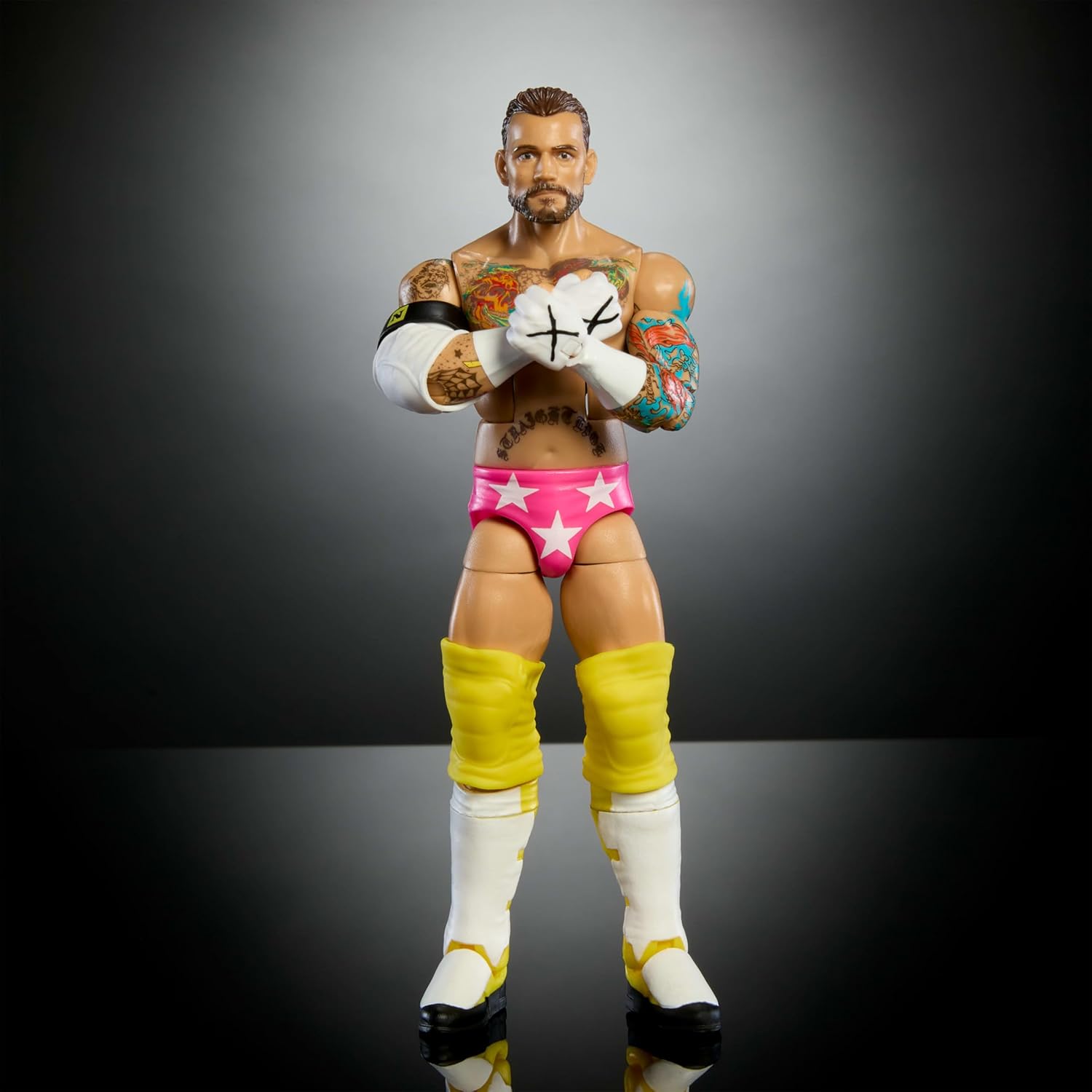 Mattel WWE Elite Collection - CM Punk, personaggio collezionabile Series 113, action figure articolata e con mani intercambiabili, giocattolo per bambini, 8+ anni, JCH87