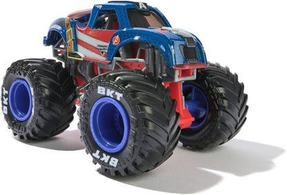 Monster Jam, Marvel Official Captain America vs Winter Soldier Die-Cast Monster Trucks, 1:64 Scale, Kids Toys for Boys and Girls Ages 3 and up