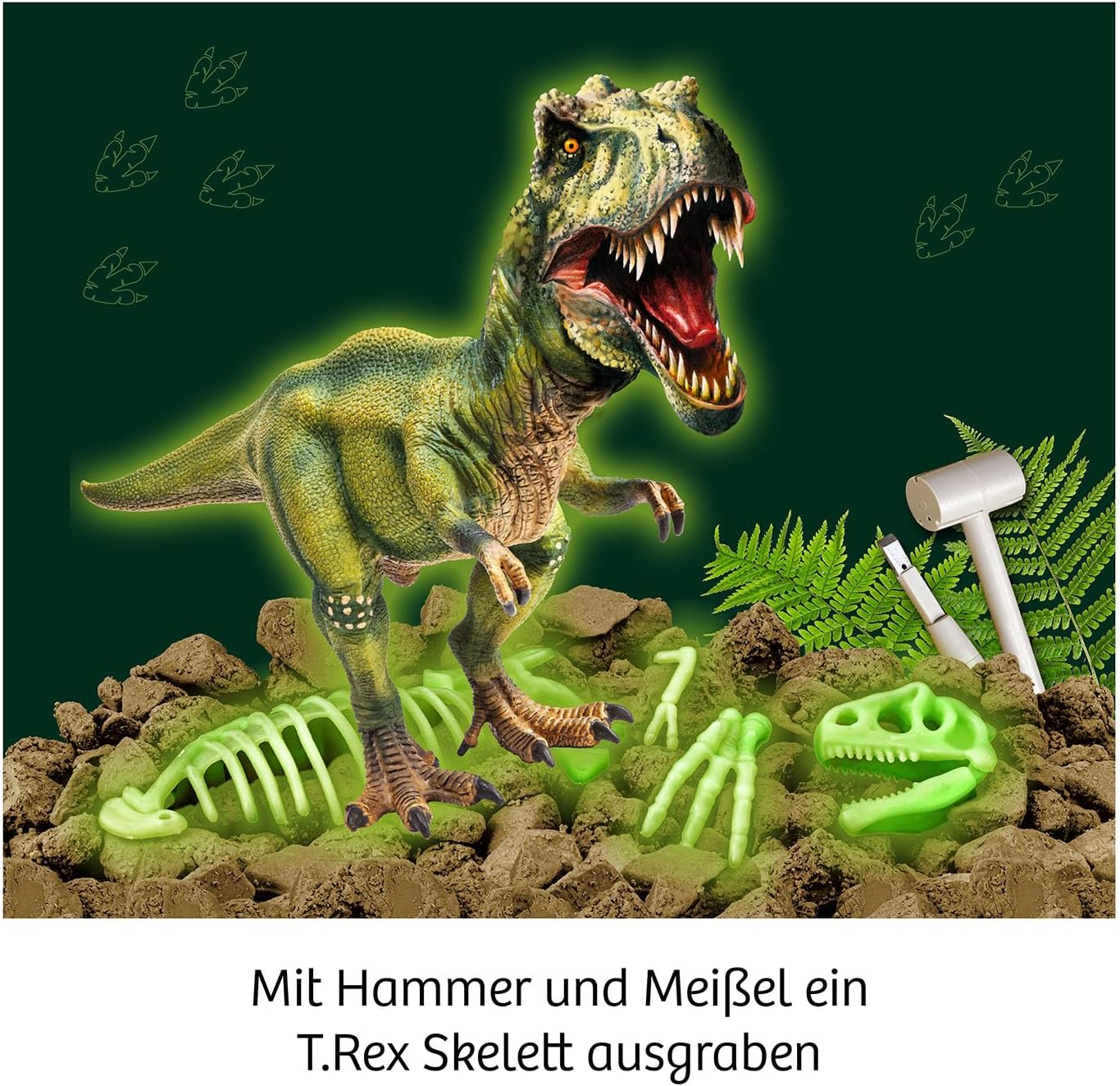 KOSMOS 617219 T-REX - Kit di sperimentazione per bambini dai 7 anni in su, dinosauri, fossili, scavo, tempo immemorabile, pensierino, regalo, istruzioni multilingue