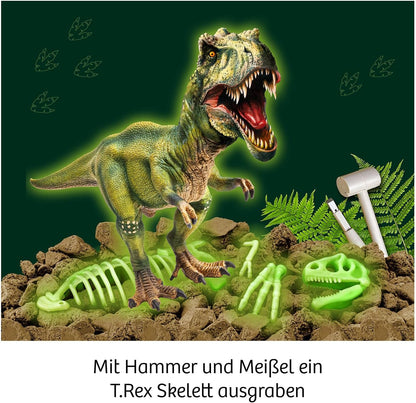 KOSMOS 617219 T-REX - Kit di sperimentazione per bambini dai 7 anni in su, dinosauri, fossili, scavo, tempo immemorabile, pensierino, regalo, istruzioni multilingue