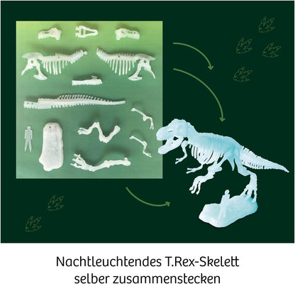 KOSMOS 617219 T-REX - Kit di sperimentazione per bambini dai 7 anni in su, dinosauri, fossili, scavo, tempo immemorabile, pensierino, regalo, istruzioni multilingue