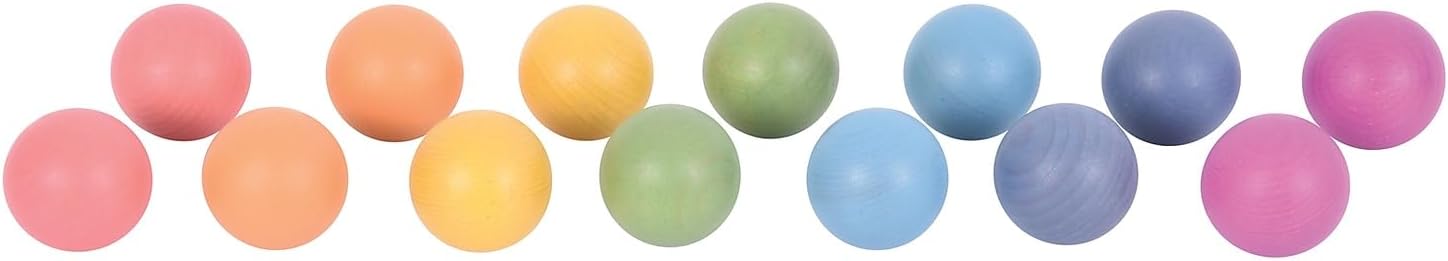 TickiT 73991 Rainbow Wooden Balls - Pack of 14