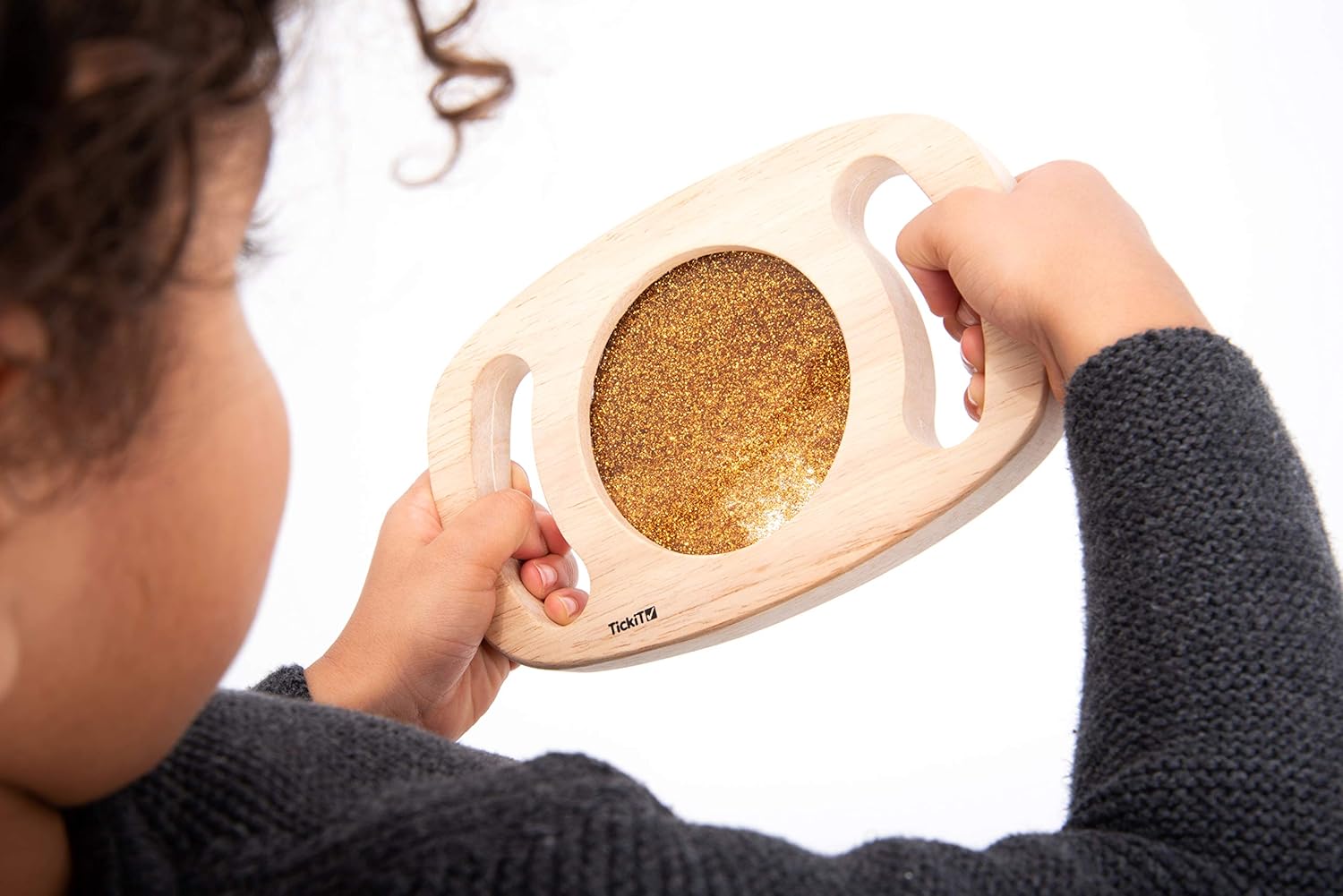TickiT 73446 Easy Hold Glitter Panel-Gold, Wood Color