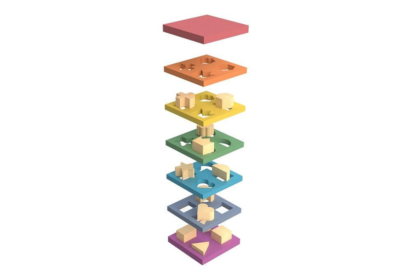 TickiT 73532 Regenbogen-Holzformstapler
