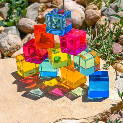 TickiT 73548 Gem Cube Spiegeltablett, M, Mehrere Farben, einschließlich Blau, Rot und Grün