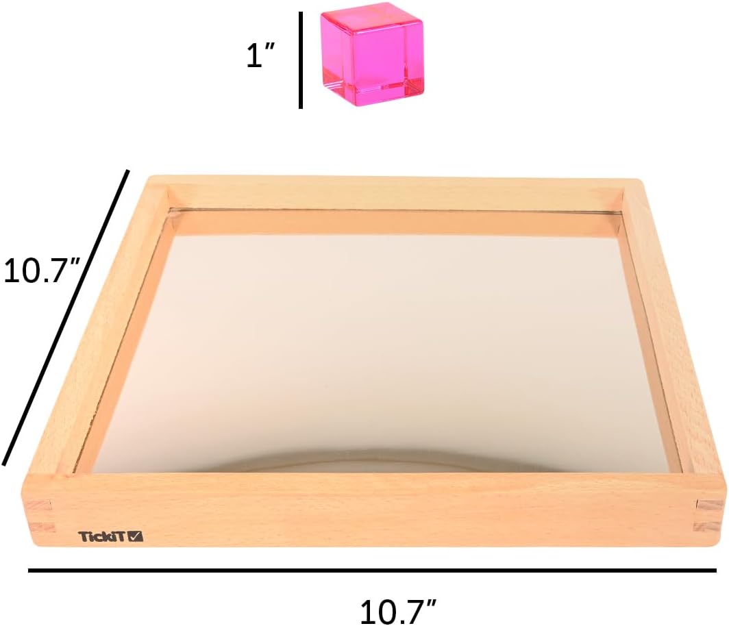 TickiT 73548 Gem Cube Spiegeltablett, M, Mehrere Farben, einschließlich Blau, Rot und Grün