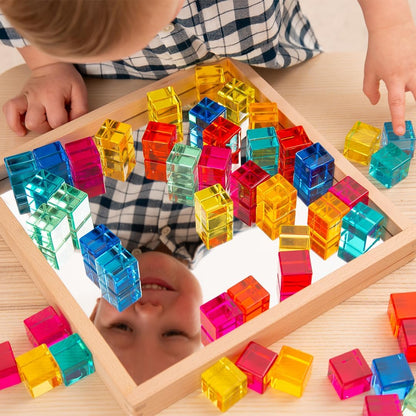 TickiT 73548 Gem Cube Spiegeltablett, M, Mehrere Farben, einschließlich Blau, Rot und Grün