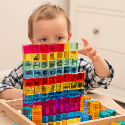TickiT 73548 Gem Cube Spiegeltablett, M, Mehrere Farben, einschließlich Blau, Rot und Grün