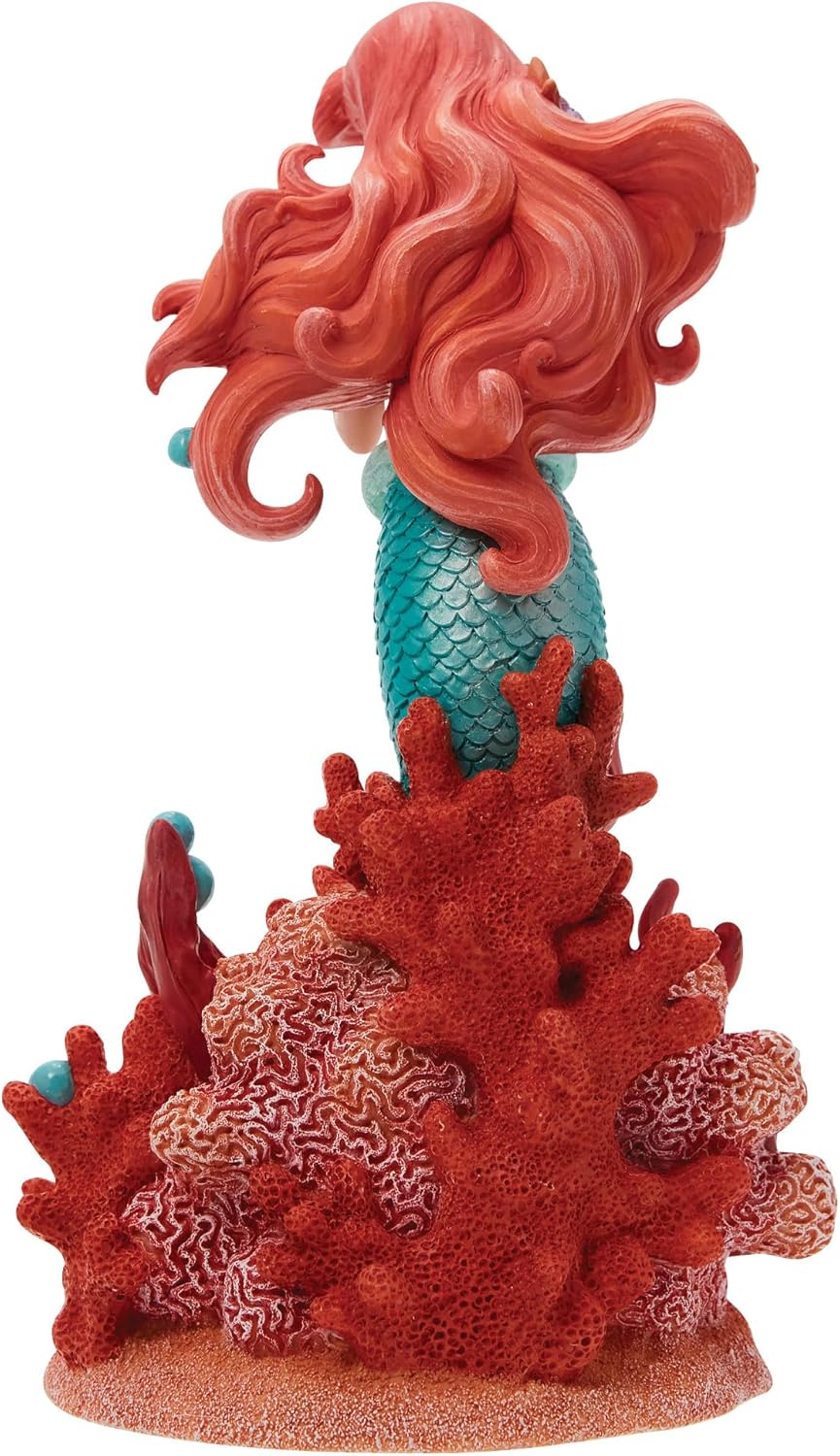 Enesco Disney Showcase Botanical - Statuetta di Ariel con Sebastian, 20 cm, multicolore