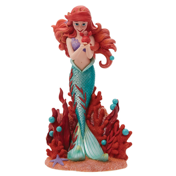 Enesco Disney Showcase Botanical - Statuetta di Ariel con Sebastian, 20 cm, multicolore
