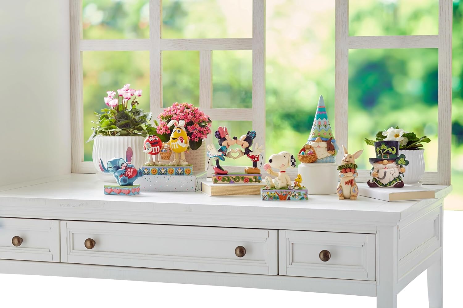 Enesco Jim Shore Stitch - Statuetta a forma di cuore che abbraccia
