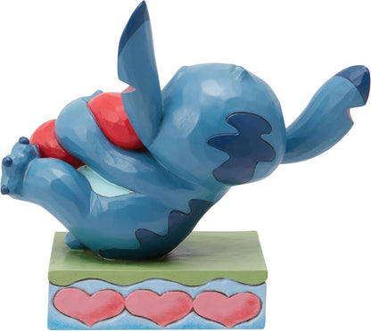 Enesco Jim Shore Stitch - Statuetta a forma di cuore che abbraccia