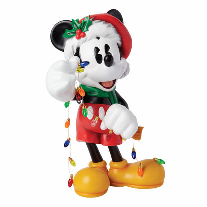 Enesco Disney Showcase, statuetta natalizia di Babbo Natale, Topolino, 31 cm, multicolore