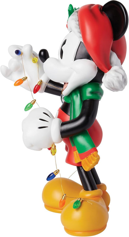 Enesco Disney Showcase, statuetta natalizia di Babbo Natale, Topolino, 31 cm, multicolore