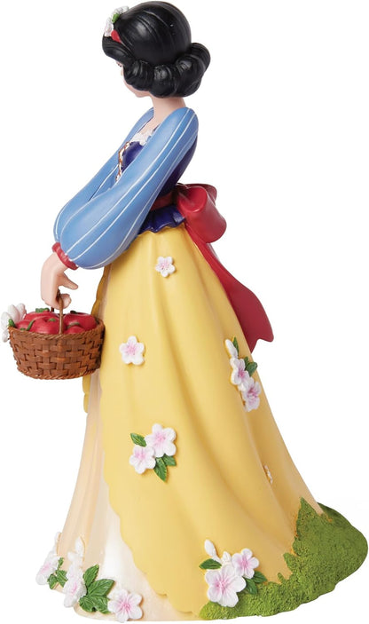 Enesco Disney Showcase, statuetta botanica di Biancaneve che tiene un cesto di mele, 20 cm, multicolore