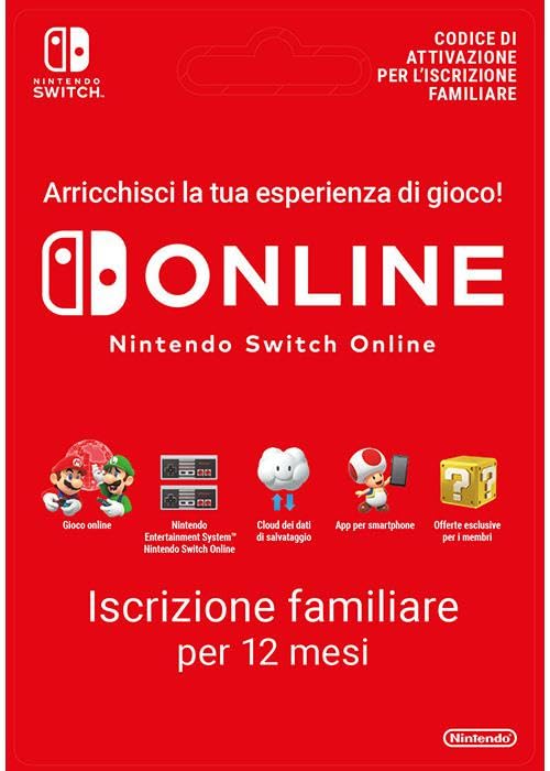 Abbonamento Family 12 Mesi Switch Online