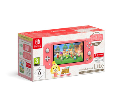 Nintendo Console Switch Lite Animal Crossing: New Horizons Isabelle Aloha edition (corallo) con gioco preinstallato e abbonamento 12 mesi Switch Online Ac Turch