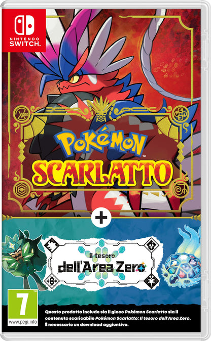 Pokémon Scarlatto + Espansione "Il Tesoro dell’Area Zero" - Videogioco Nintendo - Ed. Italiana - Versione su Scheda