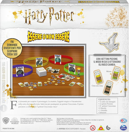Spin Master Games EDITRICE GIOCHI, Essere o Non Essere Harry Potter, Gioco da Tavolo ispirato al mondo di Harry Potter, per Famiglie e Bambini dai 7 Anni in su, Board game da 2 a 6 giocatori
