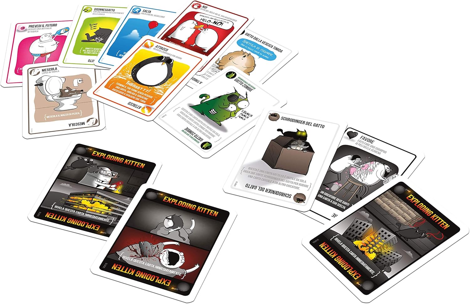 Asmodee, Exploding Kitten, VM18, 8541 Italien, schwarz, EKEK02IT