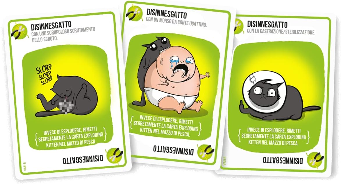 Asmodee, Exploding Kitten, VM18, 8541 Italien, schwarz, EKEK02IT