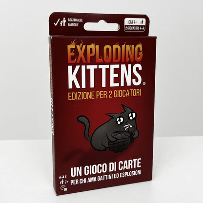 Asmodee Exploding Kittens, Edizione per 2 Giocatori, Gioco da Tavolo, 7+ Anni, Edizione in Italiano