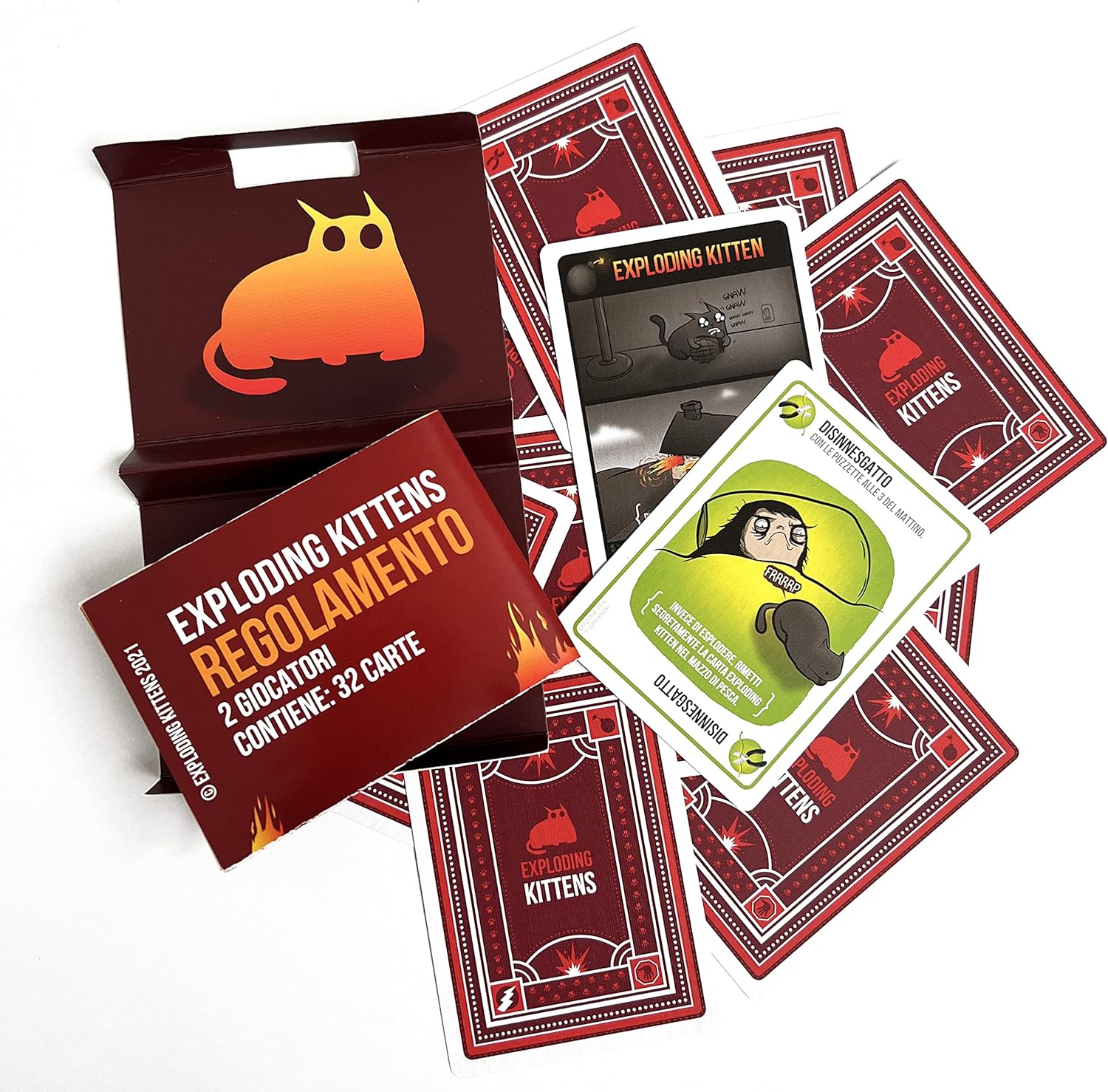 Asmodee Exploding Kittens, Edizione per 2 Giocatori, Gioco da Tavolo, 7+ Anni, Edizione in Italiano