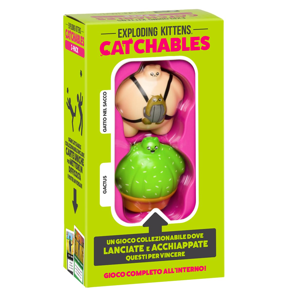 Asmodee Exploding Kittens: Catchables - Gatto nel Sacco, Gioco da Tavolo, 8+ Anni, 2+ Giocatori, Edizione in Italiano