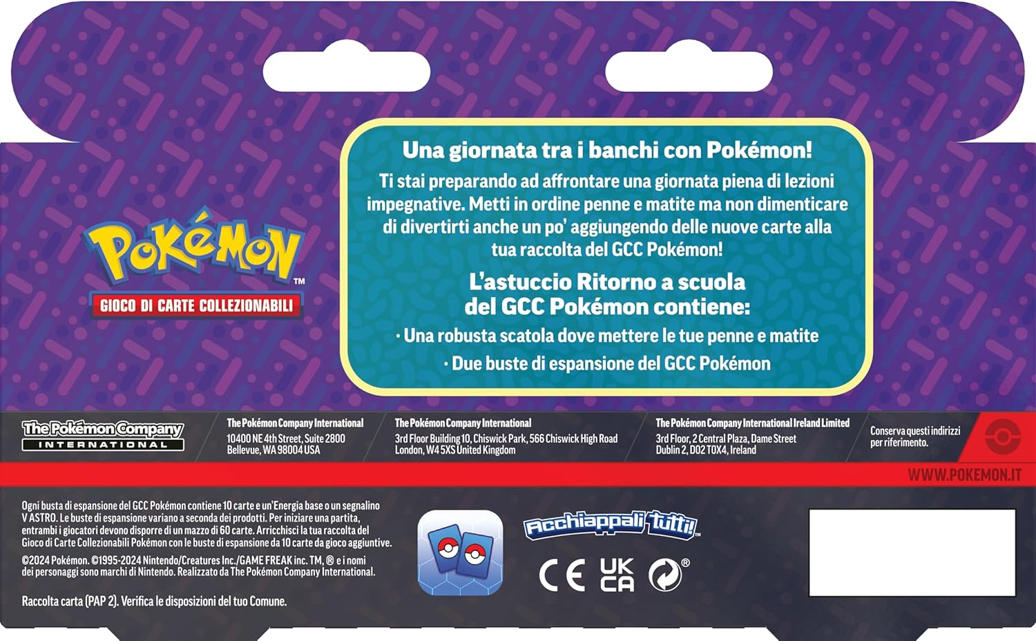 Pokemon Ritorno A Scuola 2024 Astuccio