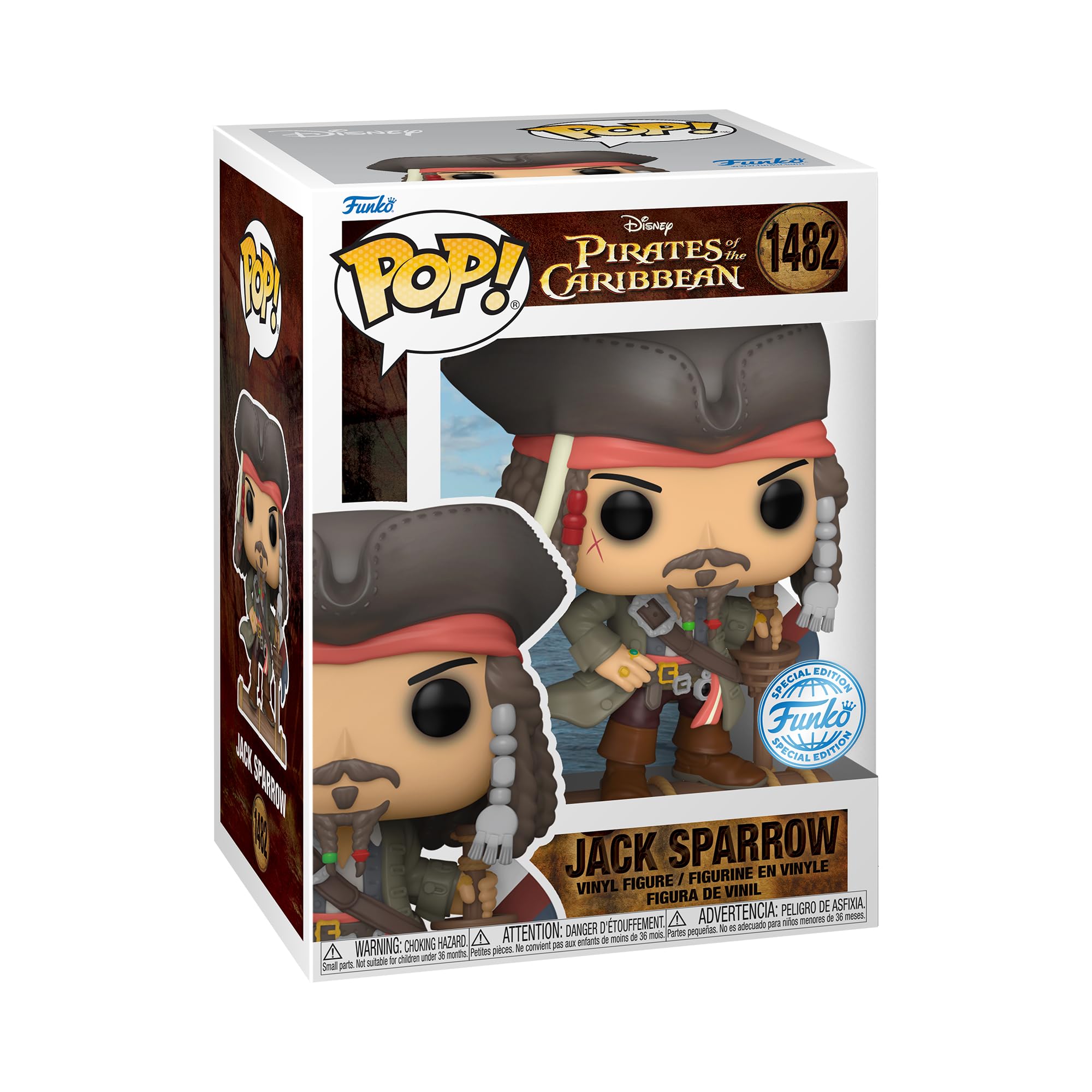 Funko Pop! Movies: PotC - Captain Jack Sparrow Sparrow - (Opening) - Pirates of The Caribbean - Vinyl-Sammelfigur - Geschenkidee - Offizielle Handelswaren - Spielzeug Für Kinder und Erwachsene