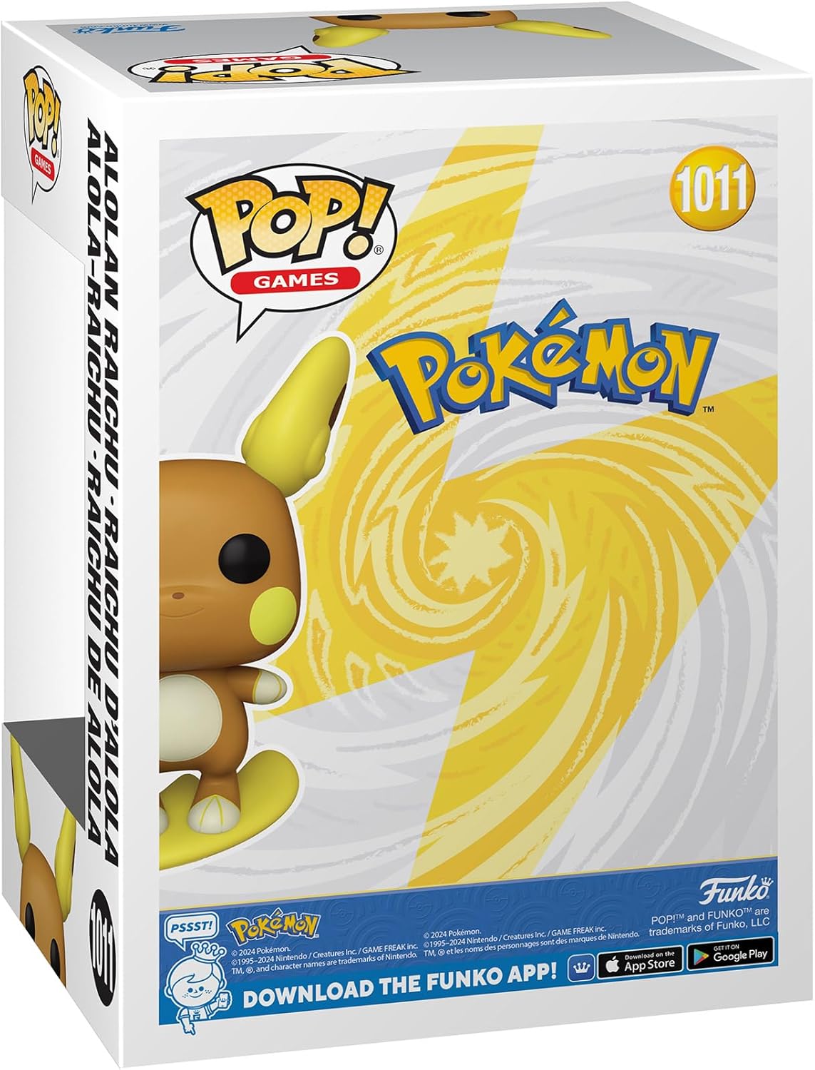 Funko POP! Games: Pokemon - Raichu Alolan - (Alolan) - Vinyl-Sammelfigur - Geschenkidee - Offizielle Handelswaren - Spielzeug Für Kinder und Erwachsene - Video Games Fans - Modellfigur Für Sammler