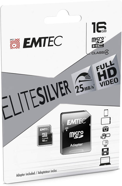 Emtec Mini Super Jumbo Scheda Memoria Micro SD 16GB, Nero Nero 16 go