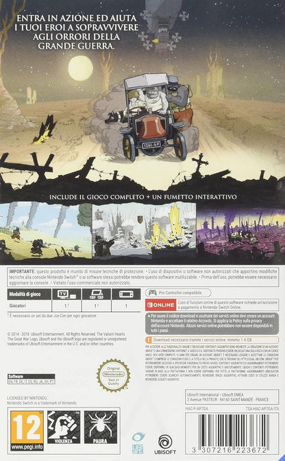Nintendo Switch: Valiant Hearts The Great War (Code In Box / Solo Download)