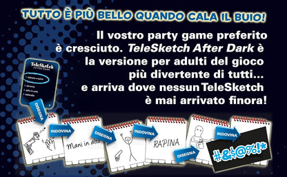 Asmodee: Telesketch After Dark, Gioco da Tavolo per Adulti, Età 18+, 4-8 Giocatori, Edizione in Italiano