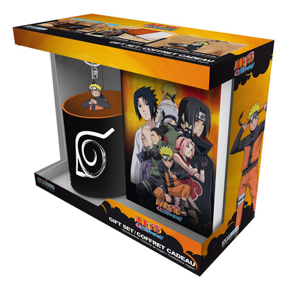 ABYstyle Naruto Shippuden Set regalo include Jouranl, tazza da tè in ceramica e portachiavi Anime Manga Drinkware per casa e cucina Accessori regalo 3 pezzi
