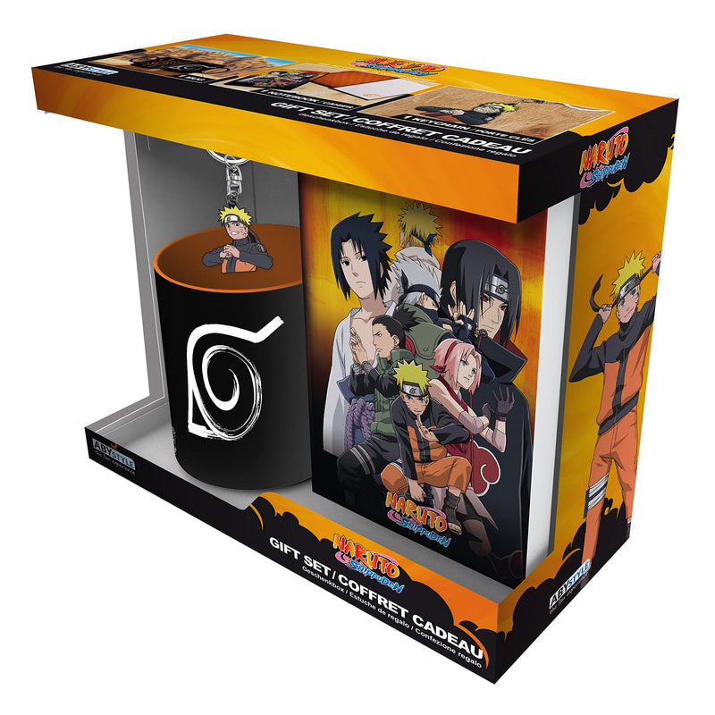 ABYstyle Naruto Shippuden Set regalo include Jouranl, tazza da tè in ceramica e portachiavi Anime Manga Drinkware per casa e cucina Accessori regalo 3 pezzi