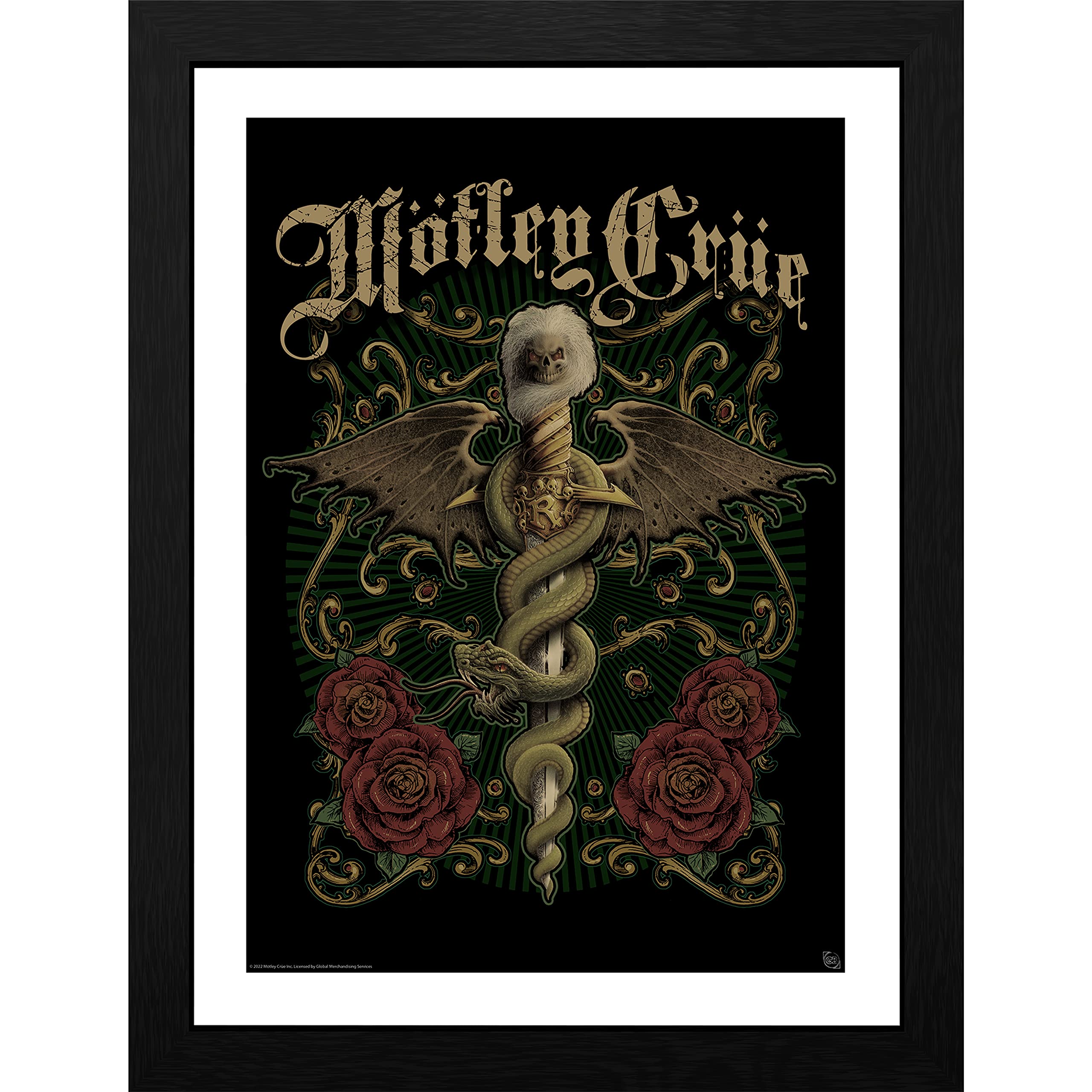 GB Eye - MOTLEY CRUE Stampa incorniciata Pugnale squisito