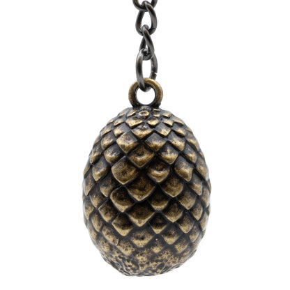 ABYSTYLE - House OF THE DRAGON Portachiavi 3D Uovo di drago, argento, Dimensions : H. 3,5 cm x L. 2,7 cm