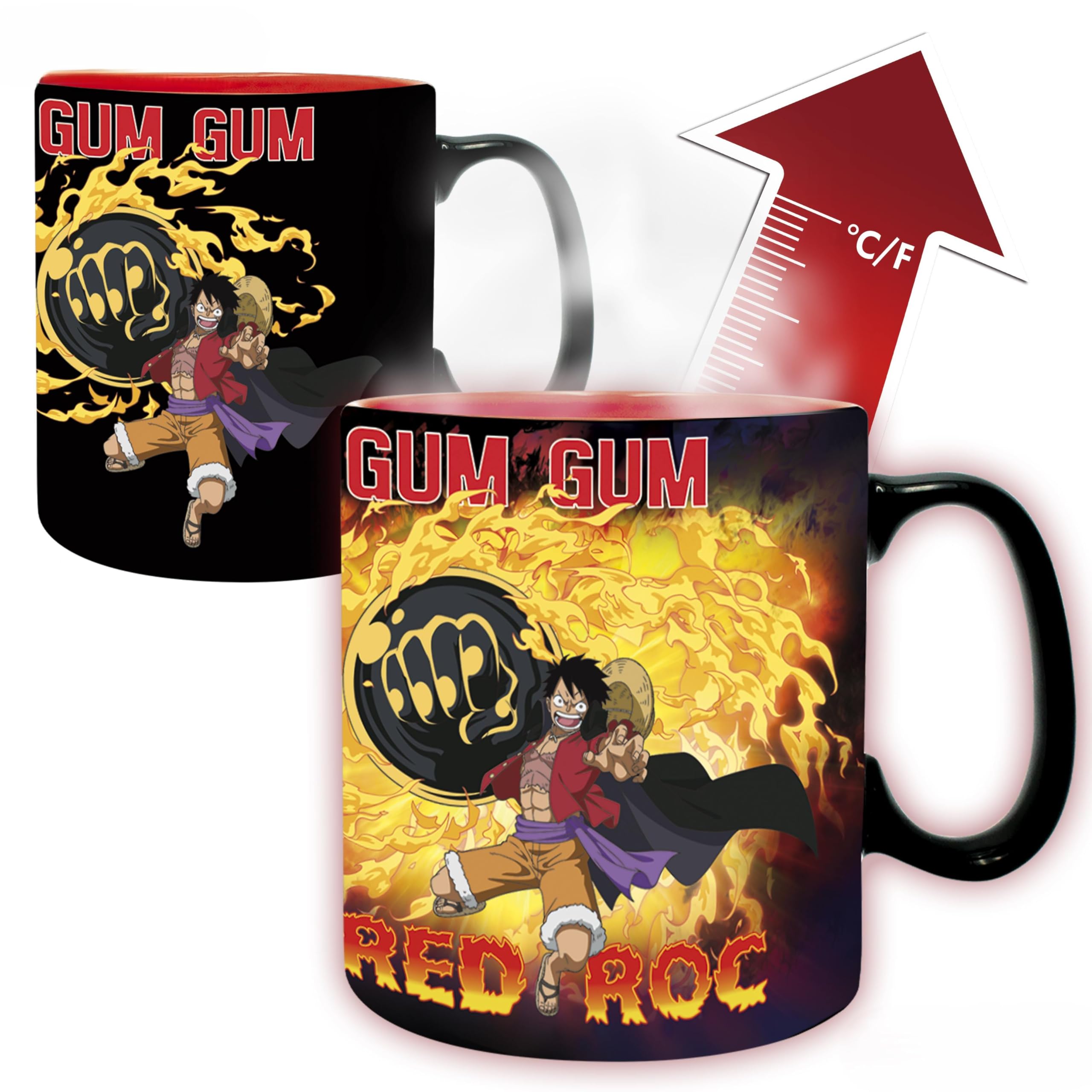 ABYSTYLE - One Pece - Tazza termica reattiva Luffy vs Kaido