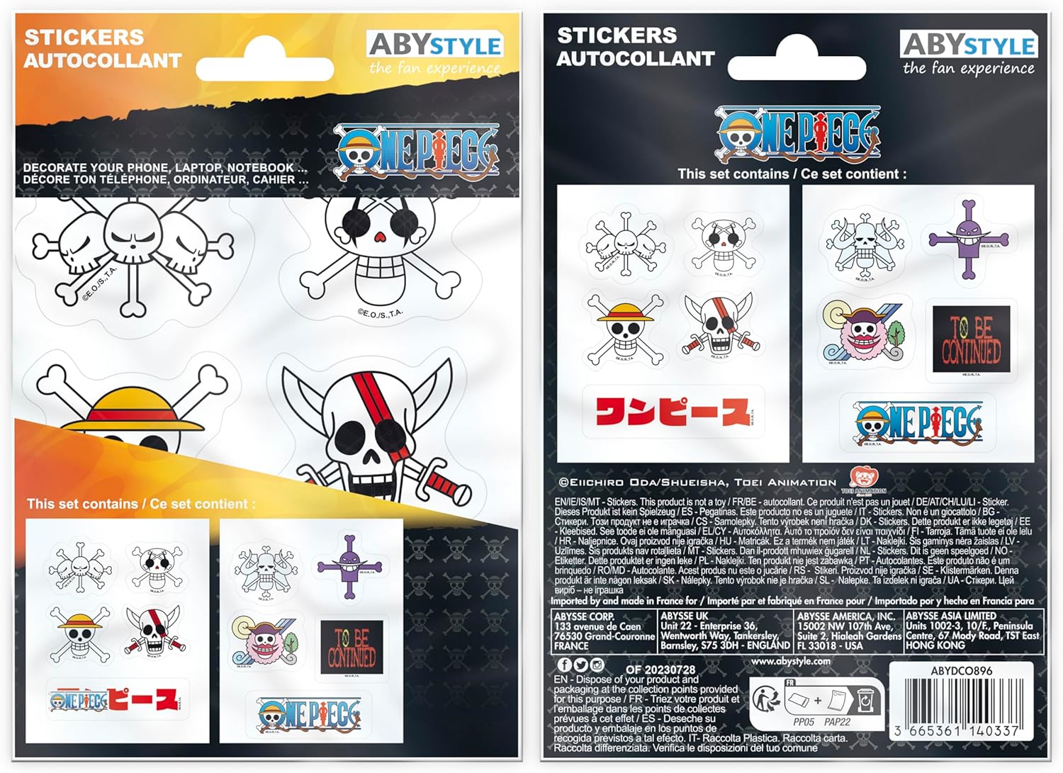 ABYstyle - Adesivi, multicolore (GADE0041
