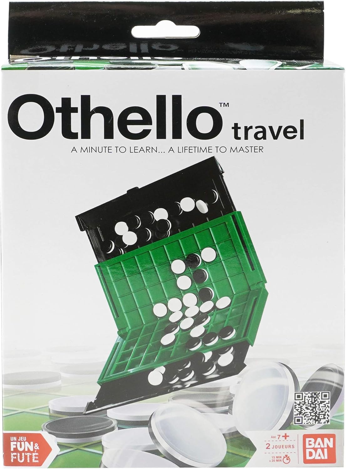 Bandai Giochi Divertenti e Intelligenti-Othello Edizione Viaggio società strategia-Gioco portatile-MH80050, Multicolore, MH80050