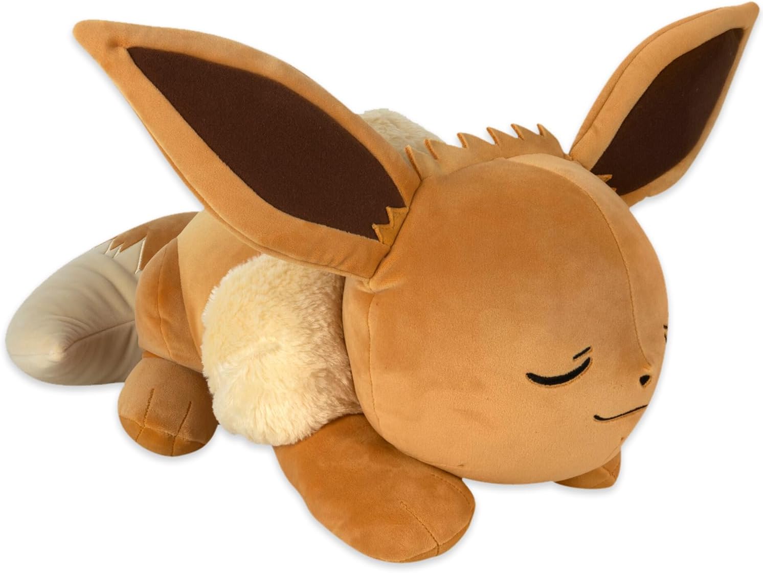 Bandai Pokémon Peluche Evoli (Eevee) 40 cm – Peluche morbido che dorme – JW0222